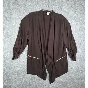 46.  Chico's Women's Long Sleeve Cardigan Brown Size 3